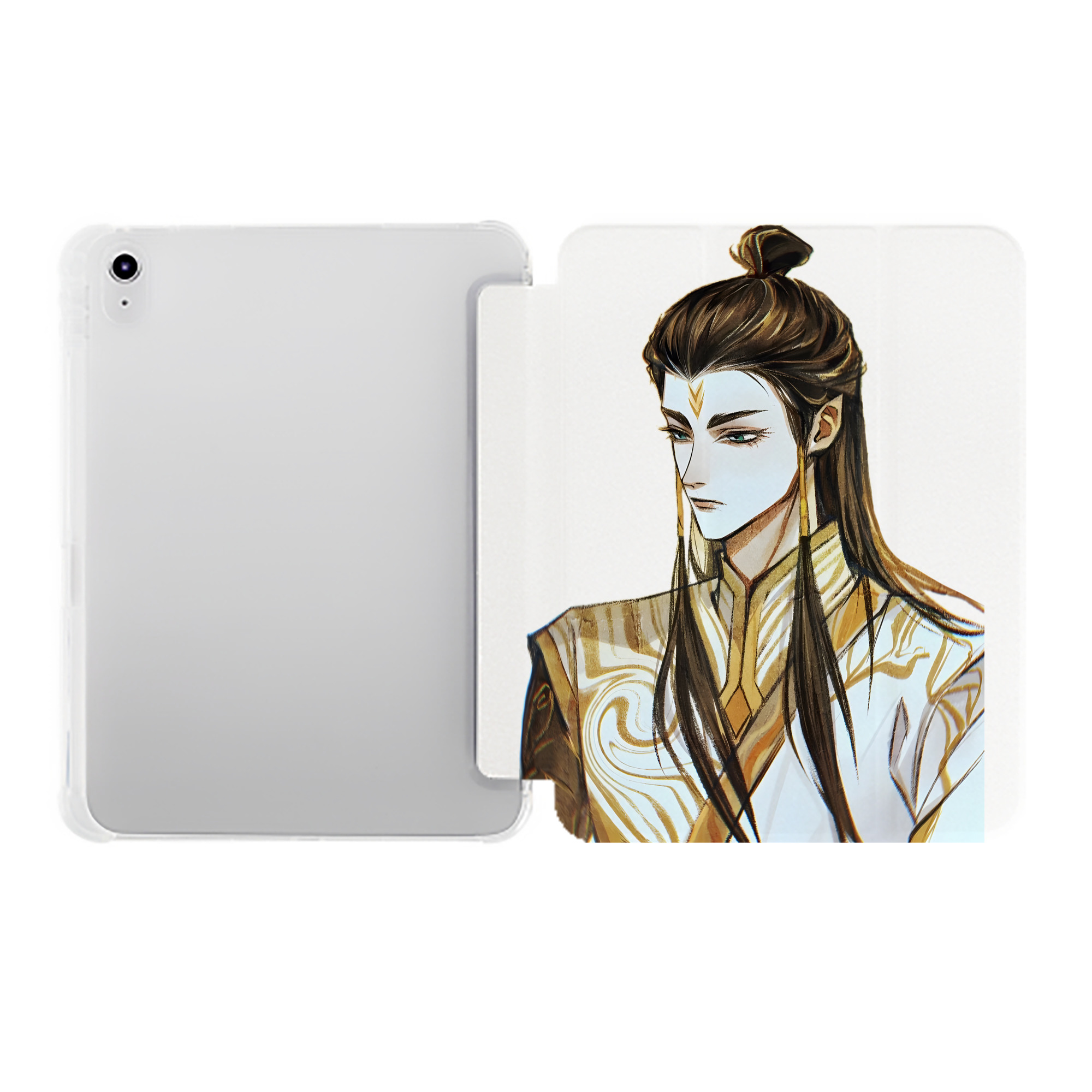 （画像用） Ne Zha 2 ナタ 魔童の大暴れ IPad ケース ペン収納付き 三つ折りスタンド PUレザー×シリコン 対応機種9.5/10.5/10.9インチ